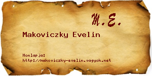 Makoviczky Evelin névjegykártya